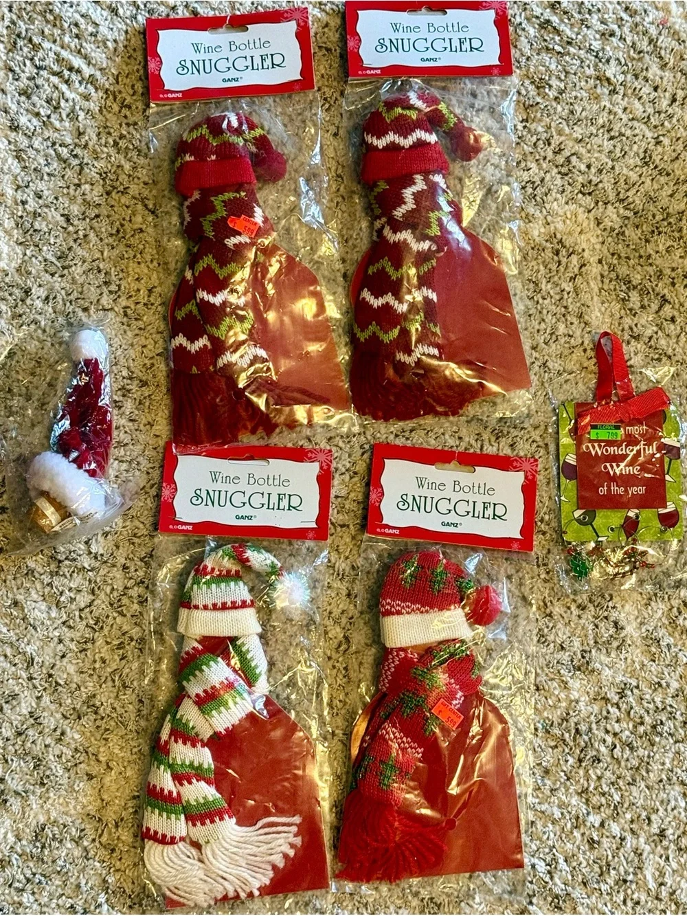 Huge Lot of Christmas Decorations, Wine Snuggles & Charms NWT’s